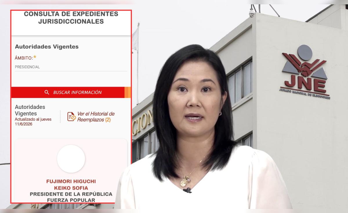 Portal del JNE mostró a Keiko Fujimori como presidenta electa antes de proclamarse el resultado oficial