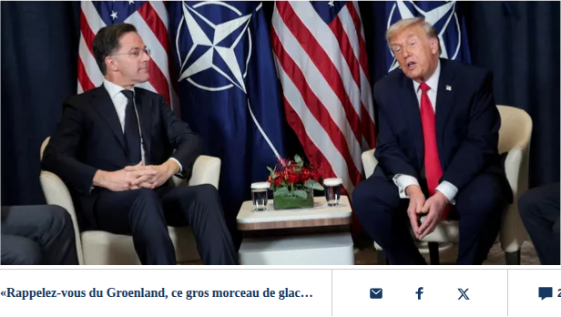 «Rappelez-vous du Groenland, ce gros morceau de glace mal géré» : Donald Trump règle ses comptes avec l’Otan