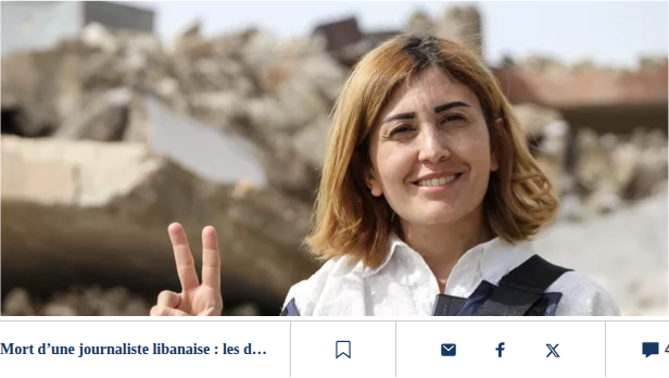 Mort d’une journaliste libanaise : les dirigeants accusent Israël d’avoir perpétré un «crime de guerre»