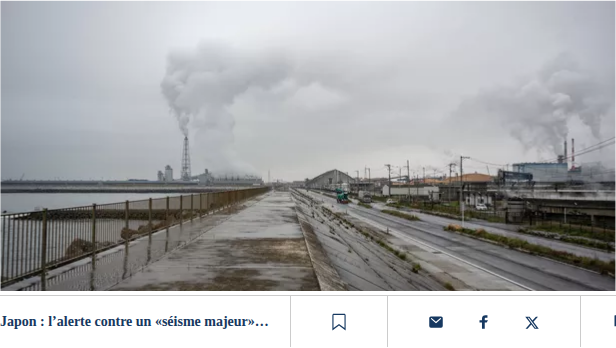 Japon : l’alerte contre un «séisme majeur» levée mais le risque demeure