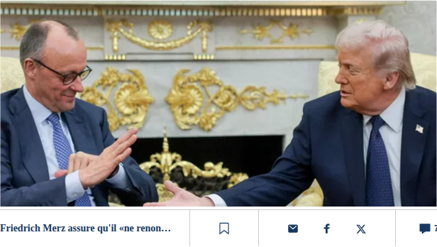 Friedrich Merz assure qu'il «ne renonce pas» à travailler avec Donald Trump