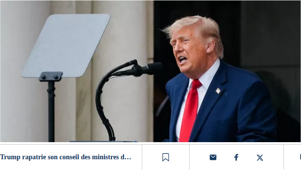 Trump rapatrie son conseil des ministres de Camp David à la Maison-Blanche