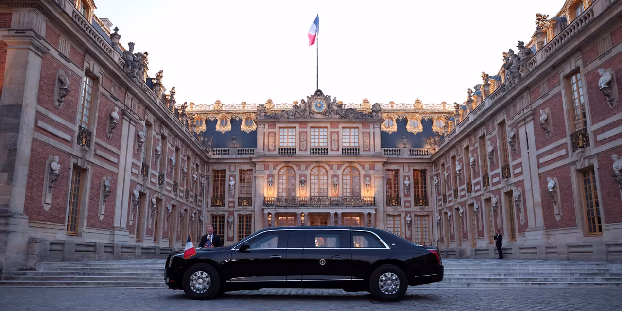 Macron receives Trump at Château de Versailles to discuss Ukraine