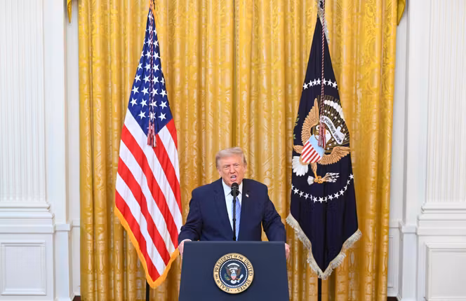 Trump delivers conspiracy-tinged speech on US elections and accuses China of interference