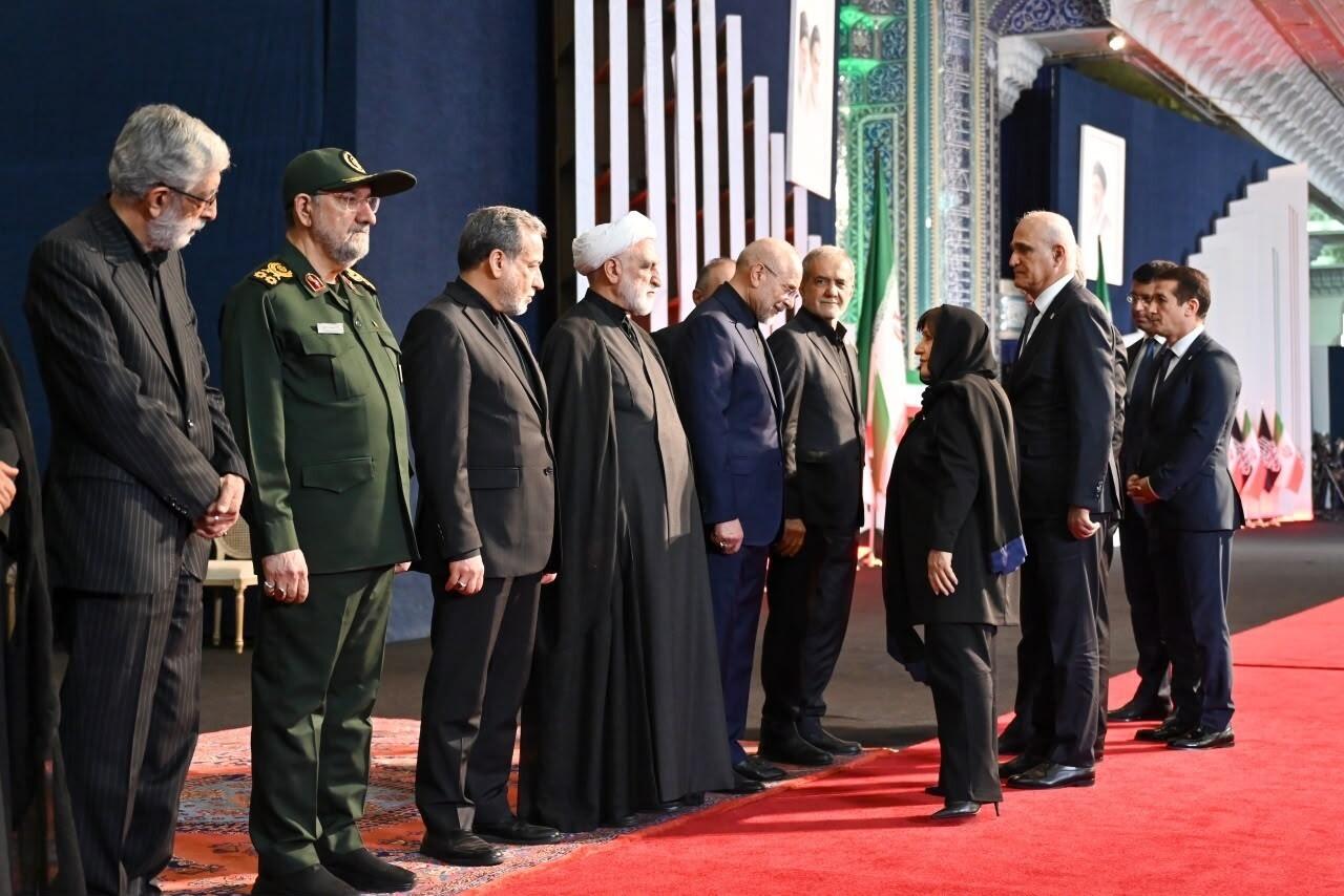 Azerbaijani delegation attends farewell ceremony for Khamenei (Photo)