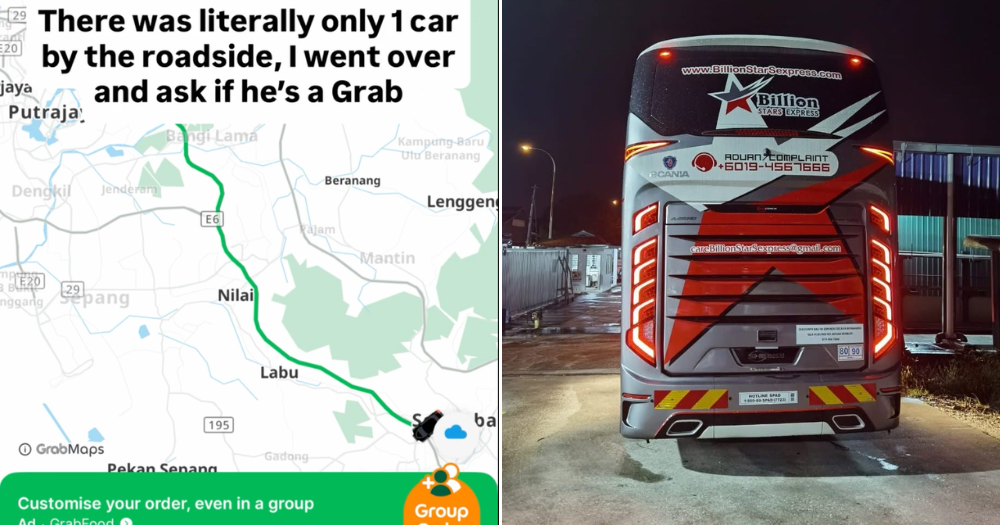 S'pore man claims he was left stranded at rest stop on way to KL at 4am after coach drove off without him