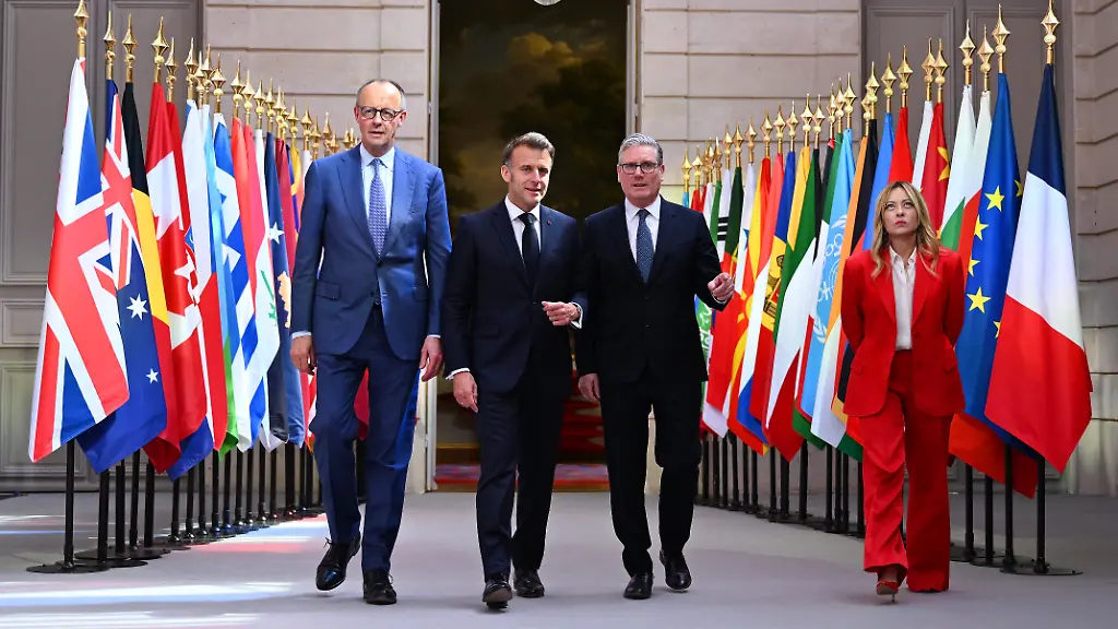 Gemeinsame ErklärungMerz, Macron, Meloni und Starmer stellen Ende von Iran-Sanktionen in AussichtDeutschland, Frankreich, Italien und Großbritannien veröffentlichen eine