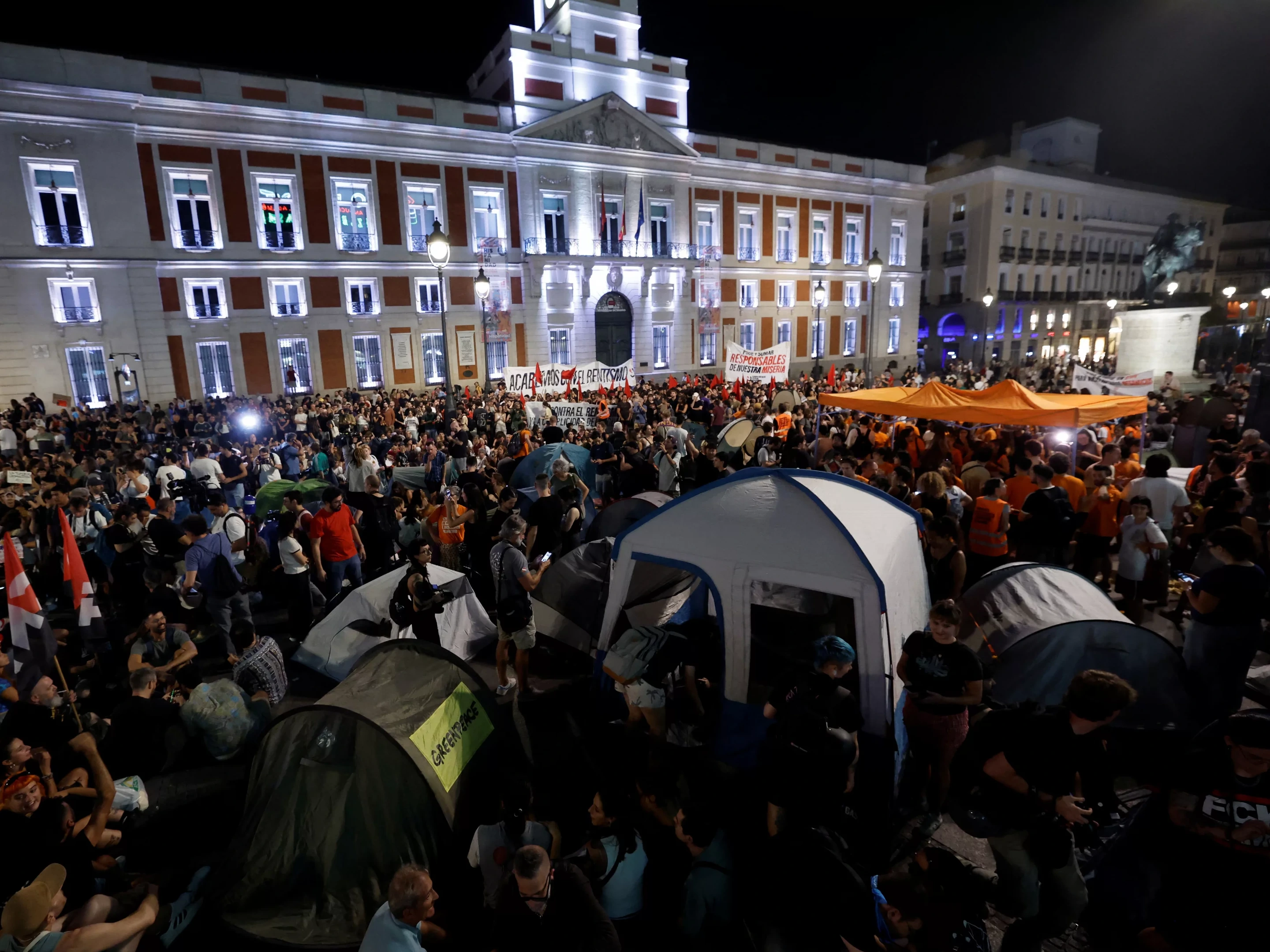 Duizenden demonstranten in Madrid protesteren tegen woningcrisis