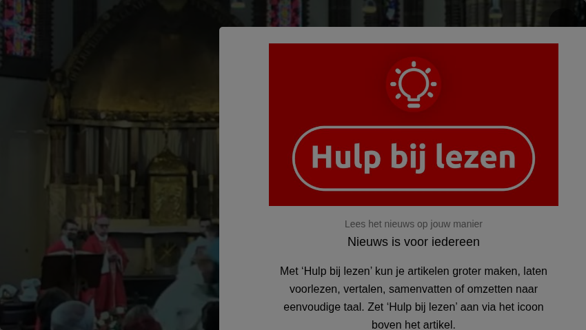 Man stormt in kerkdienst af op Bossche bisschop, omstanders grijpen in