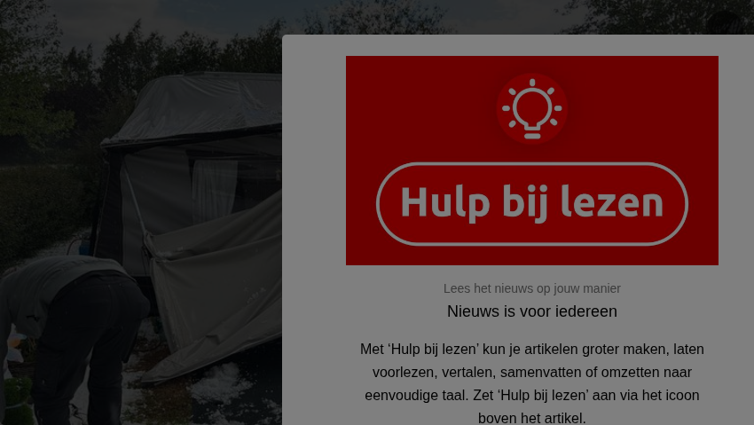Hagelbui verwoest tenten op camping in Raamsdonk: 'Net skivakantie'