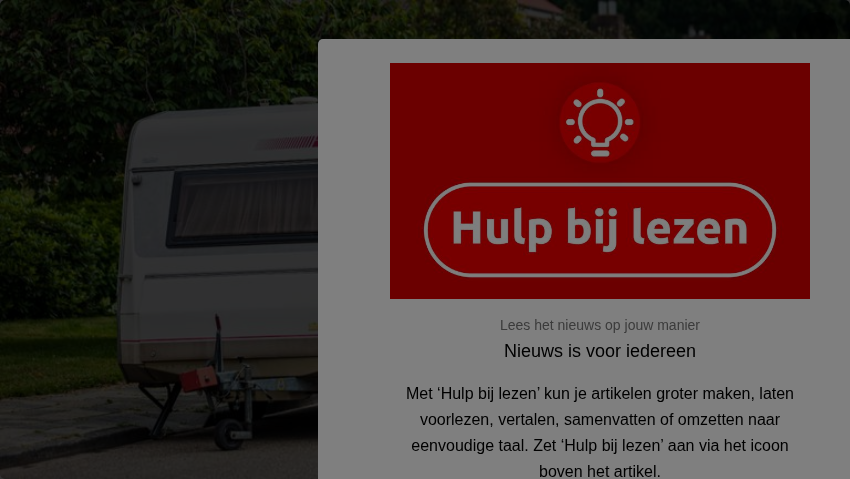 Camper of caravan parkeren voor de deur: dit zijn de regels