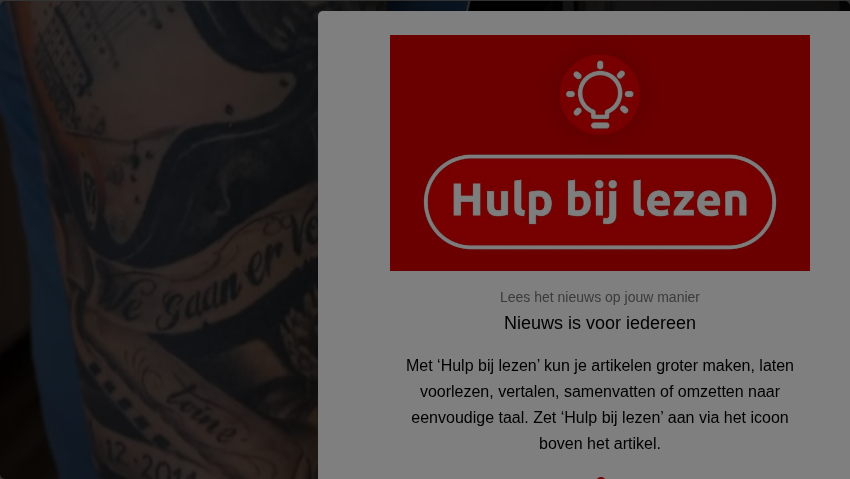 De arm van Jan staat helemaal in het teken van zijn overleden papa