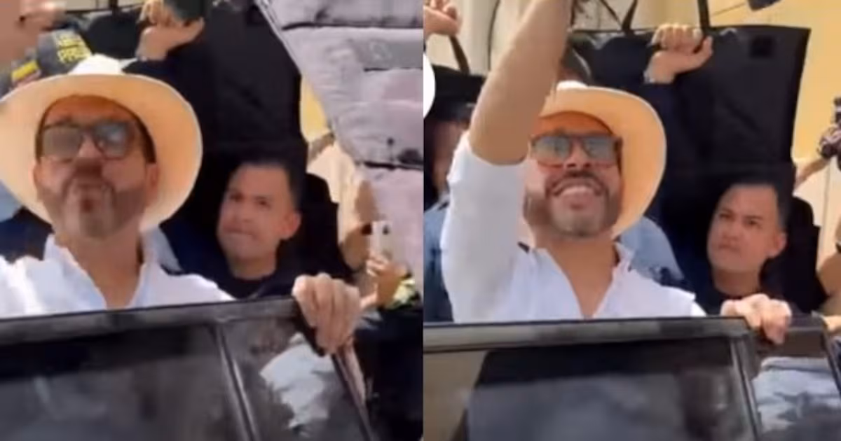 Abelardo De La Espriella cumplió promesa religiosa y alborotó a ciudad colombiana