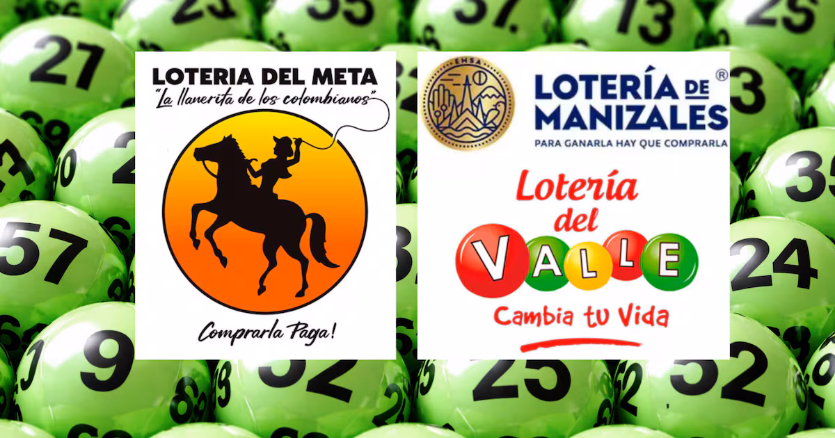 Loterías de Meta, Manizales y Valle: Resultados de los sorteos realizados el miércoles 1 de julio del 2026
