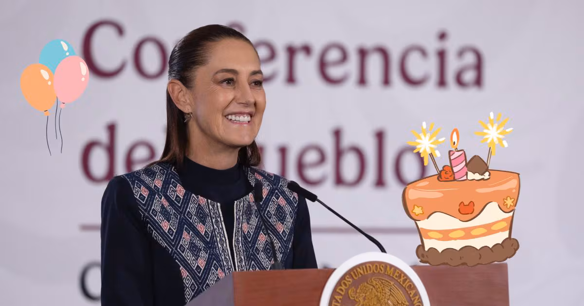 Reporteros cantan las mañanitas a Claudia Sheinbaum en la Mañanera por su cumpleaños