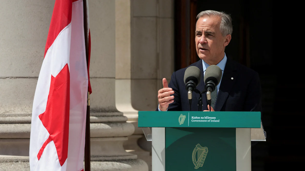 Mark Carney annonce plusieurs accords entre le Canada et l’Irlande. Photo : Reuters / Emilija Jefremova