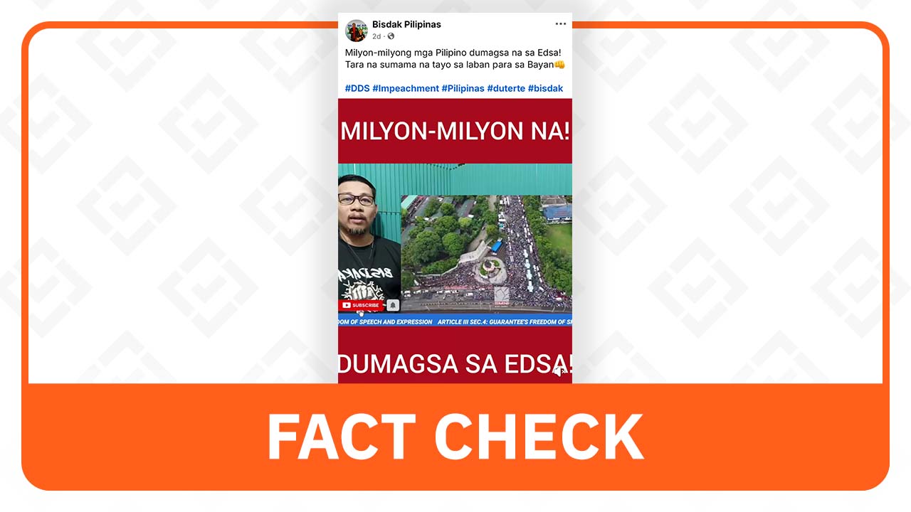 VERIFICACIÓN DE DATOS: La manifestación de la Iglesia ni Cristo en EDSA reunió a miles, no a millones, de participantes