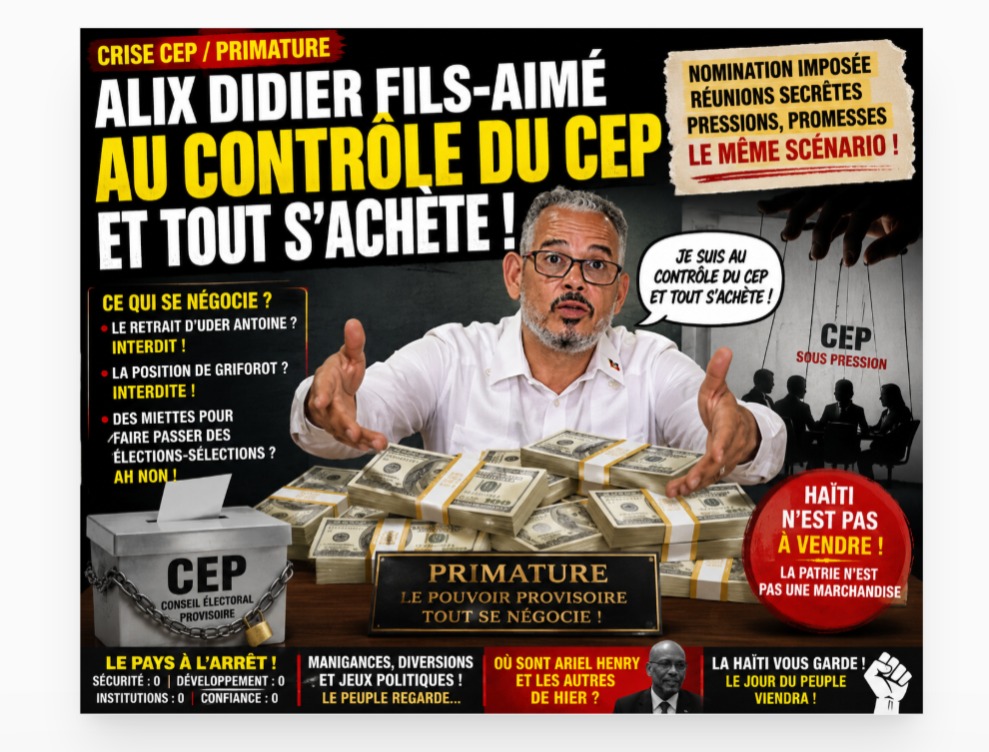 Haïti – CEP/Primature : qu’y a-t-il encore à négocier avec Alix Didier Fils-Aimé, que ses détracteurs qualifient de « conzé » ?