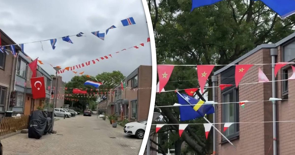 Zeven vlaggen in één Rotterdamse WK-straat: 'We komen gewoon even aankakken'
