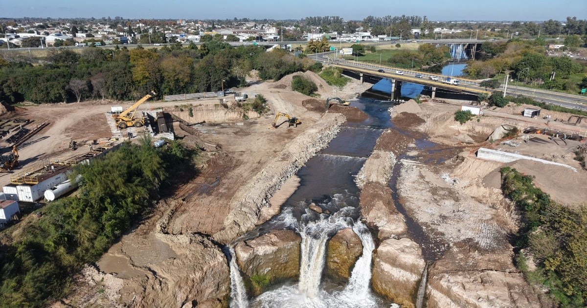 Cascada del Saladillo: destacan que la obra de contención alcanzó un 70%