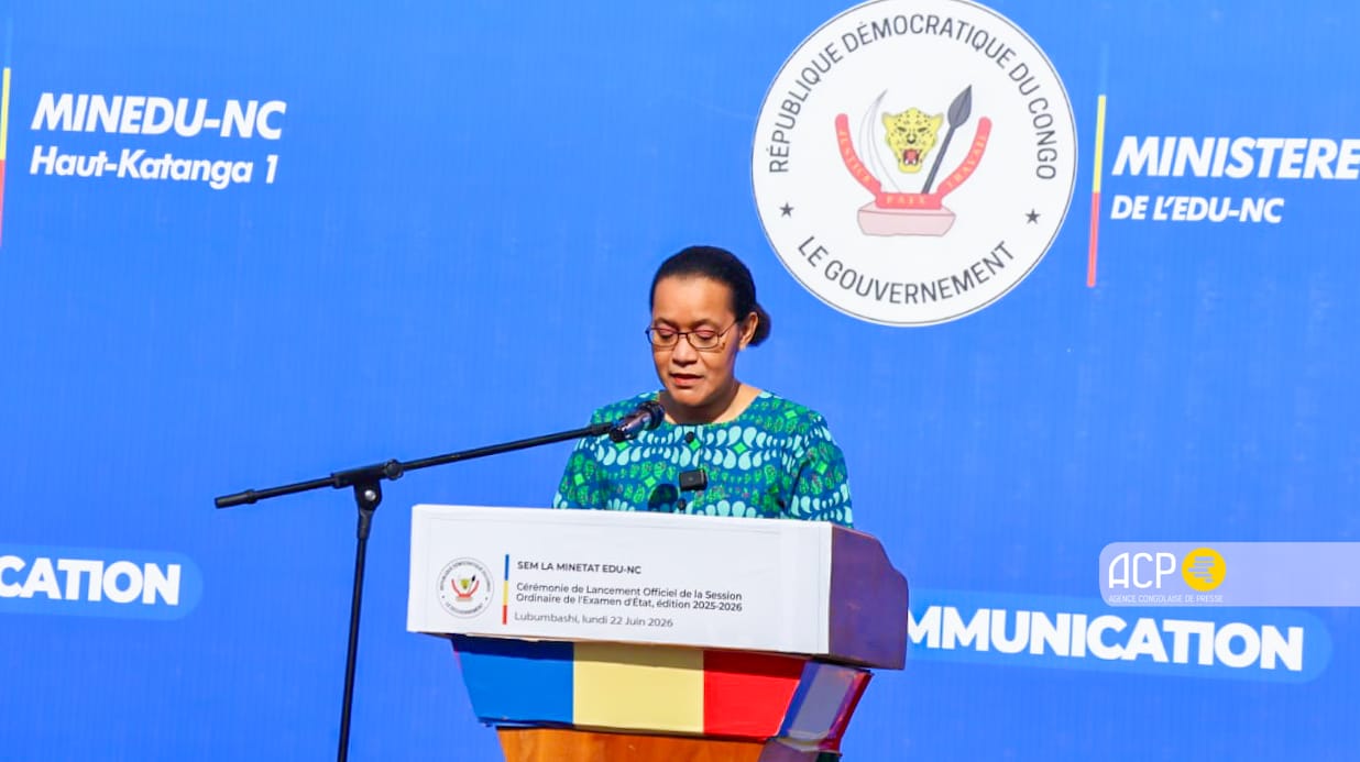 EXETAT 2026 : Raïssa Malu donne le coup d’envoi des épreuves à Lubumbashi, plus de 1,08 million de candidats concernés