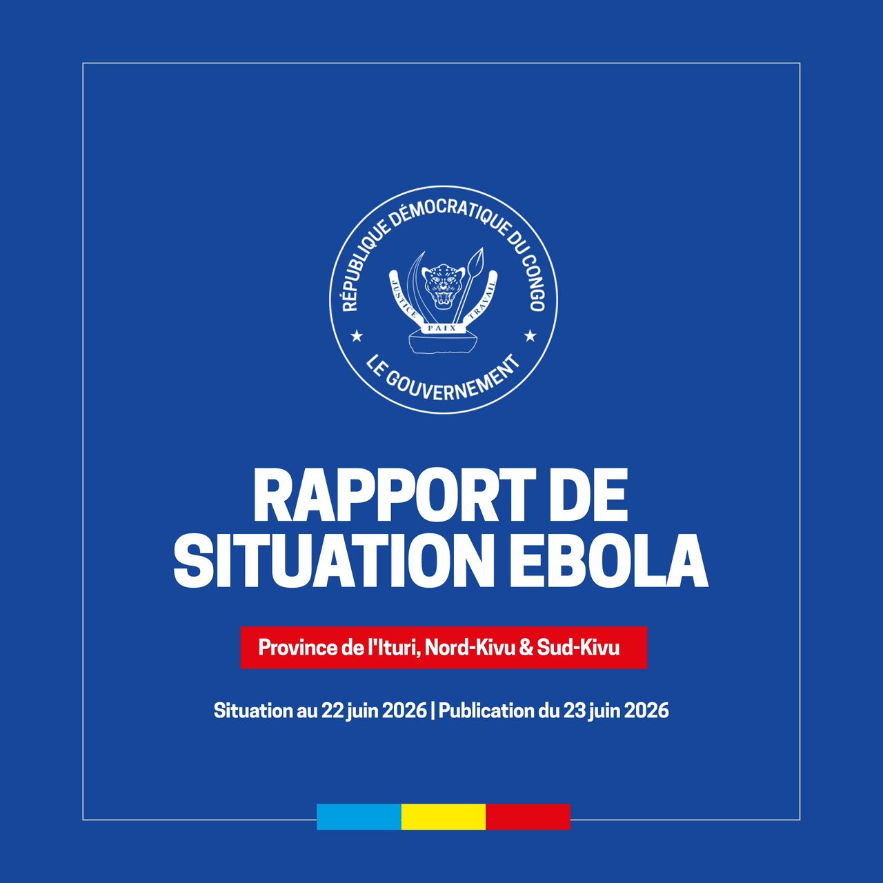 Ebola en RDC : 1094 cas confirmés au 22 juin, la riposte se stabilise dans l’Est
