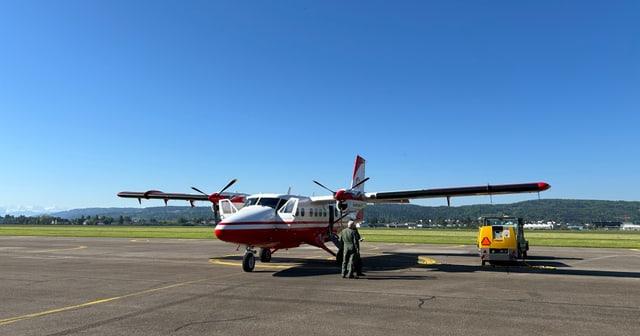 Swisstopo fait voler ce Twin Otter depuis l'aérodrome de Dübendorf dans toute la Suisse. [SRF - Roman Fillinger]