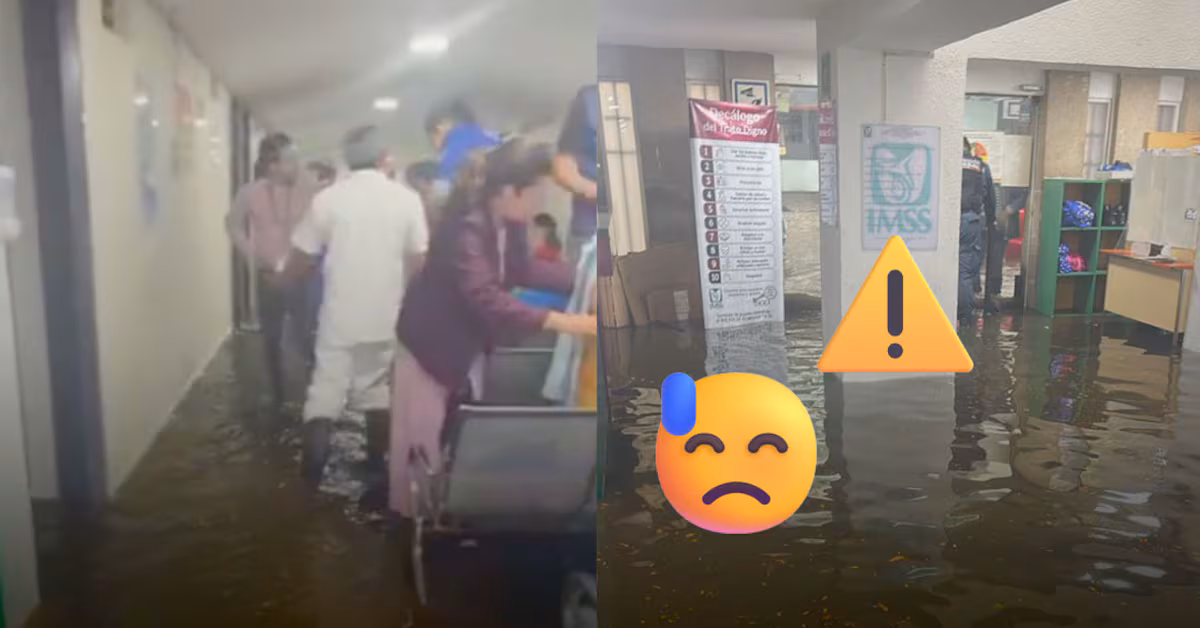 Hospital de Psiquiatría IMSS San Fernando queda inundado tras tormenta al sur de CDMX