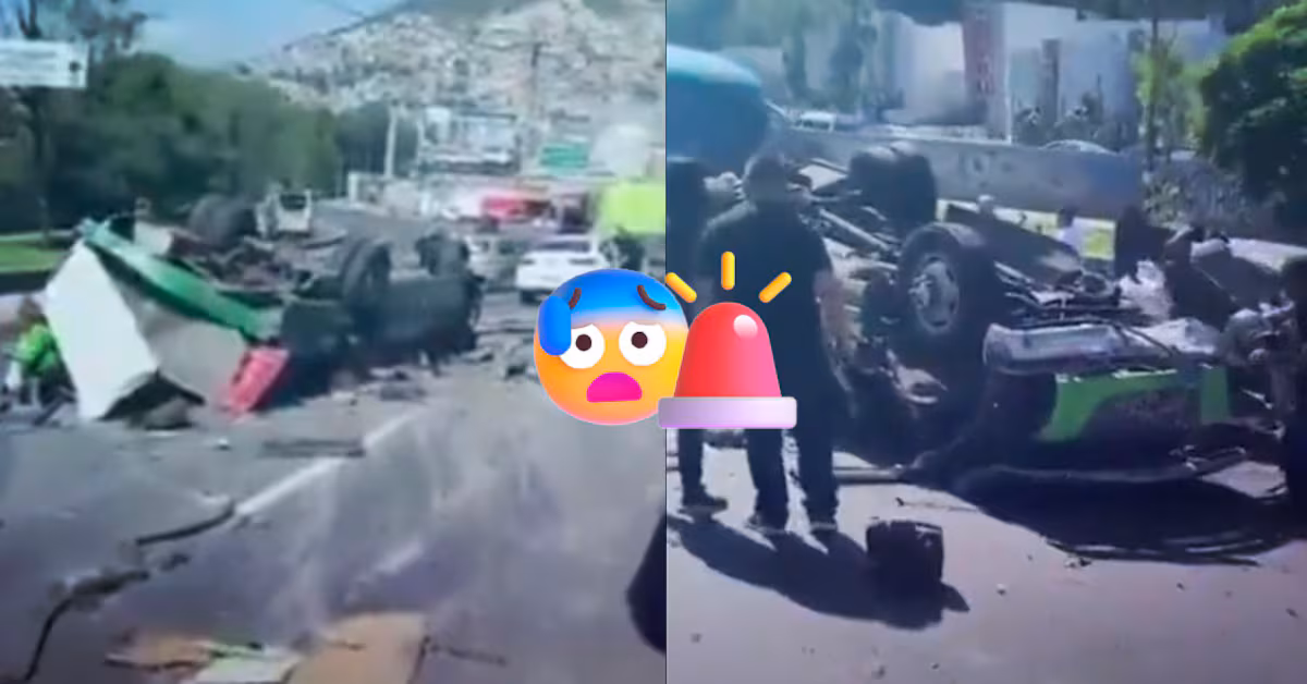 Accidente en la México-Pachuca: microbús vuelca y deja lesionados en Tlalnepantla