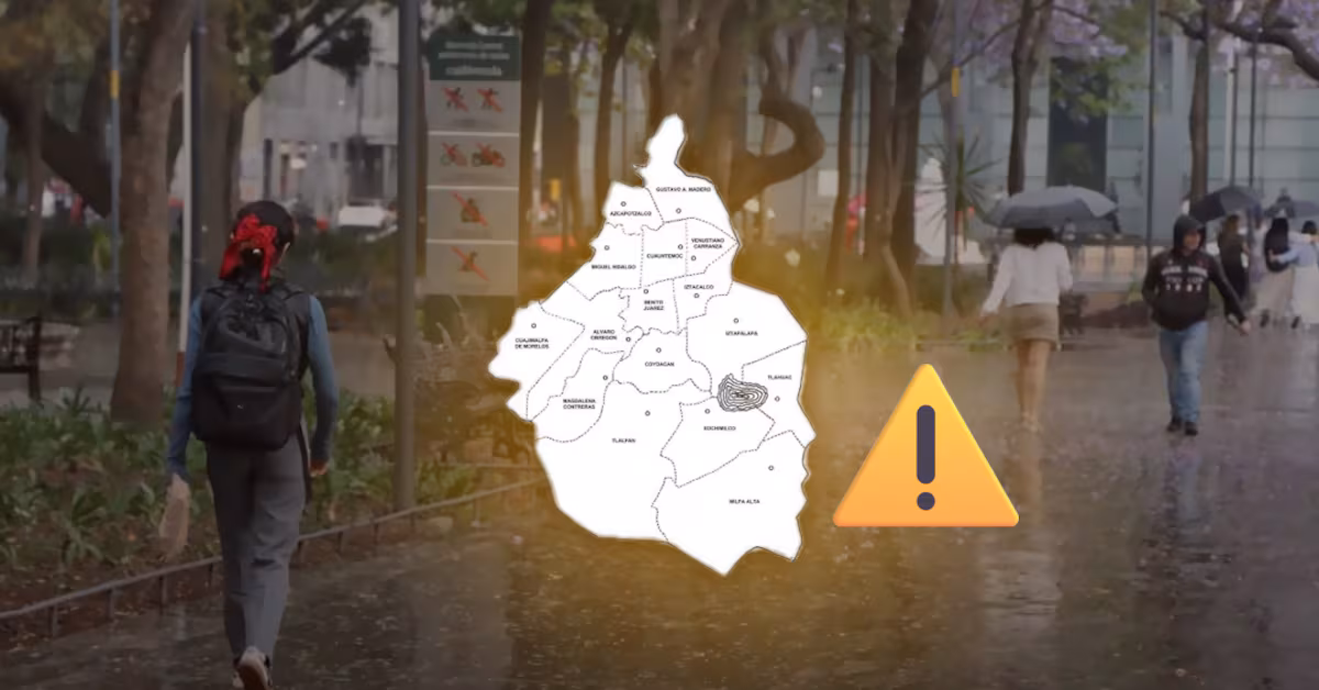Persisten las lluvias en CDMX; estas alcaldías están bajo alerta amarilla