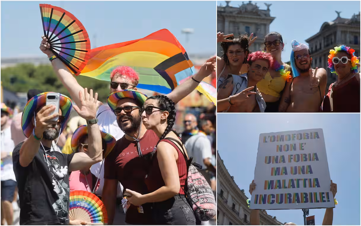 Roma Pride 2026, il corteo sfila per le strade della Capitale. FOTO