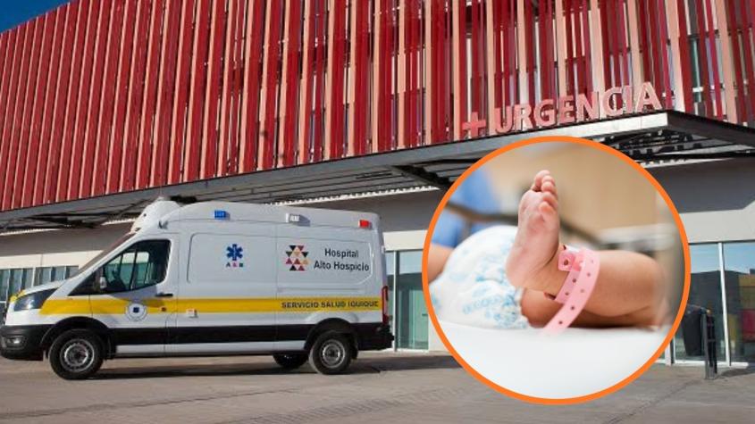 Abandonan a bebé de 8 meses en el hospital de Alto Hospicio: lactante estaba intoxicado con cocaína