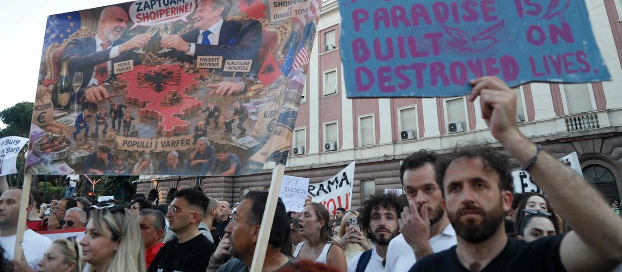 Luxusresort auf albanischer Insel Albaner protestieren gegen Bauprojekt von Kushner