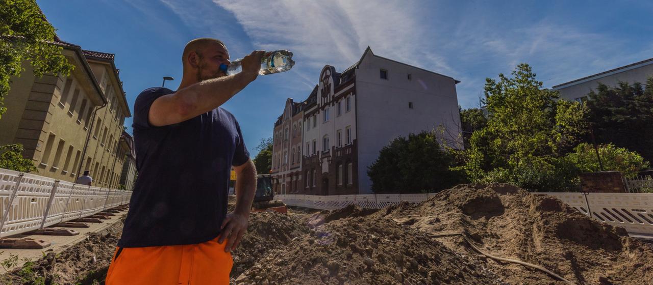 Warnung des DWD Hitzewelle und Gewitter über Deutschland