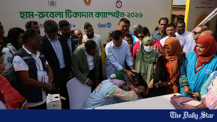 Measles-rubella vaccination drive begins in Dhaka, Mymensingh, Barishal cities