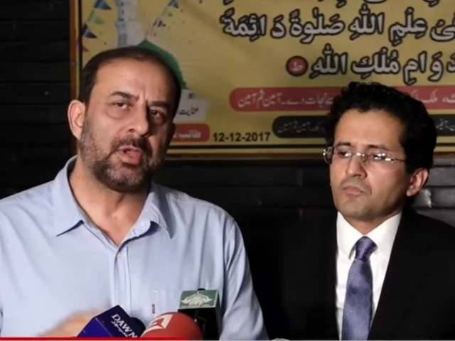 nadeem khan secretary of the all pakistan petrol pump owners association announces the postponement of the planned nationwide shutdown for two weeks during a press conference