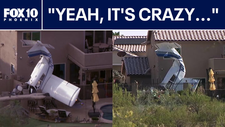 Three injured after plane crashes into backyard of Phoenix home