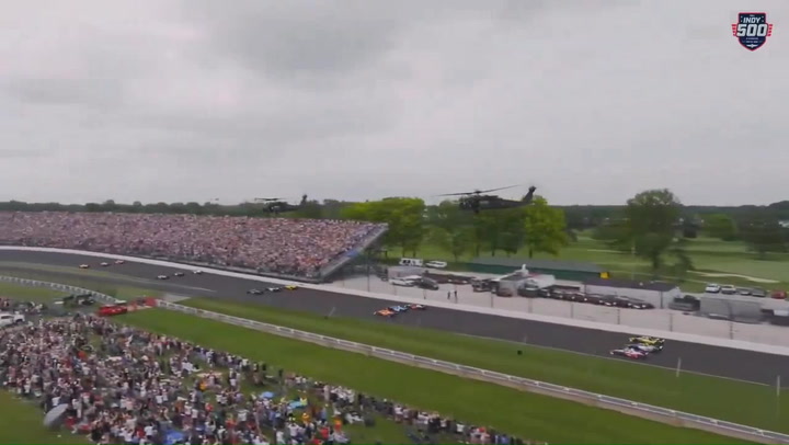 Newsom lambasts Hegseth for sharing video of Army Blackhawk helicopters flying with Indy 500