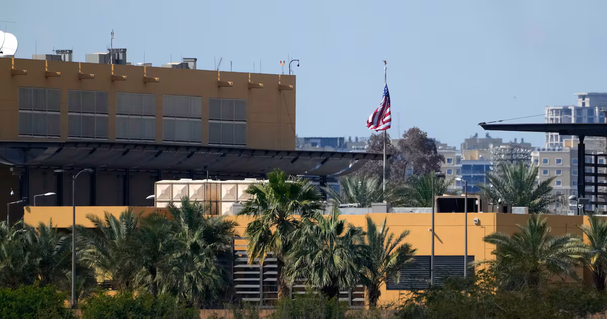 The US embassy in the Green Zone of Baghdad, Iraq. The US and Israel's war with Iran left Iraq caught in the crossfire of the regional conflict. EPA