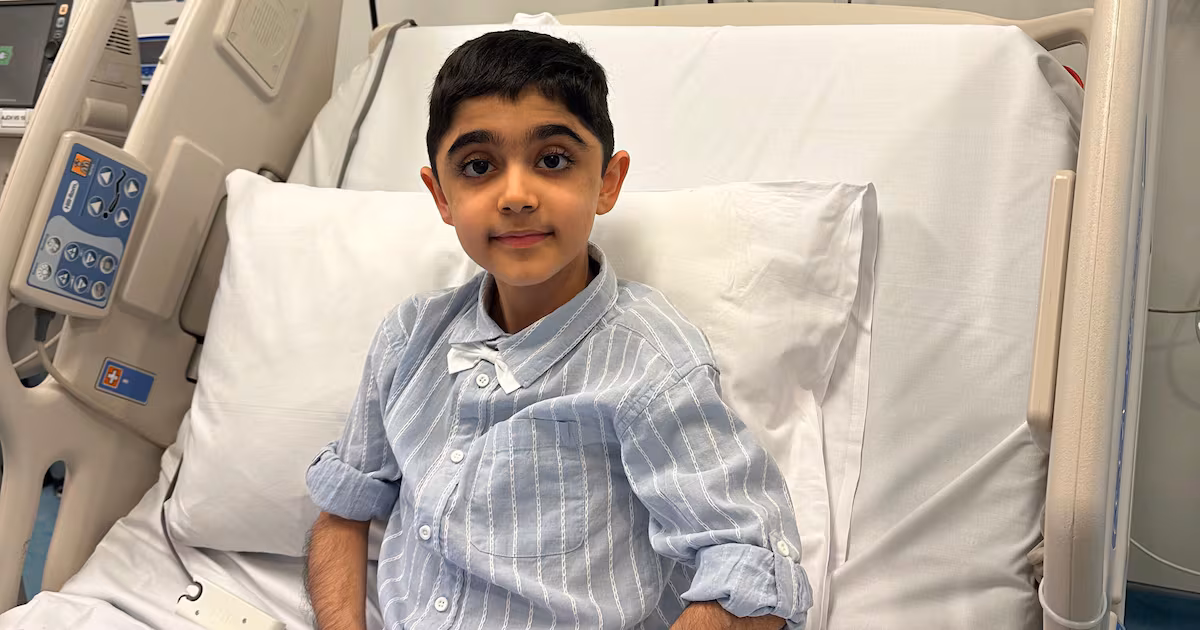 Dubai schoolboy Yousef Hayder Al Waaeli is making progress after starting treatment. Photo: Hayder Al Waaeli