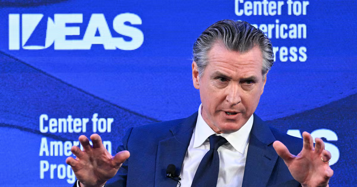 California Governor Gavin Newsom says he is a target for Donald Trump because 'I am considering running for president'. AFP