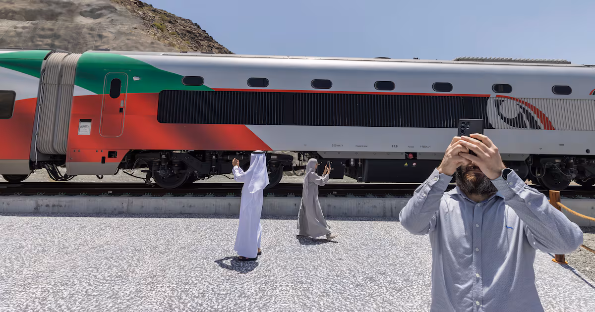 The first passenger service will take travellers from Abu Dhabi's Mohamed bin Zayed City station to the Fujairah station in Al Hilal City next week. Antonie Robertson / The