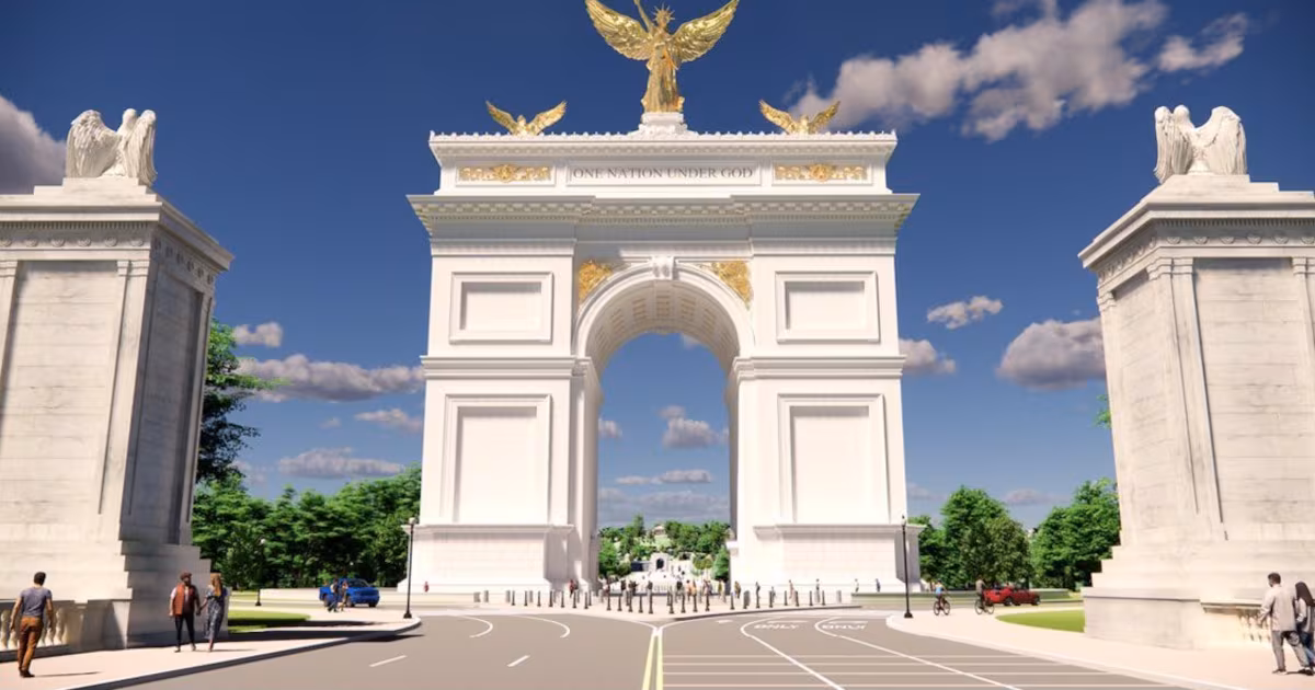 Triumphal arch monument with 'one nation under God' planned for Washington D.C.