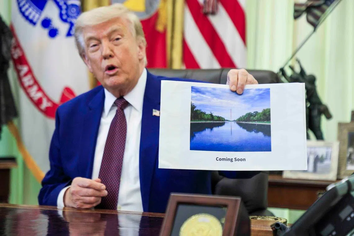 ‘Our pool is bigger than skyscrapers’: Amid war, Trump touts Washington projects