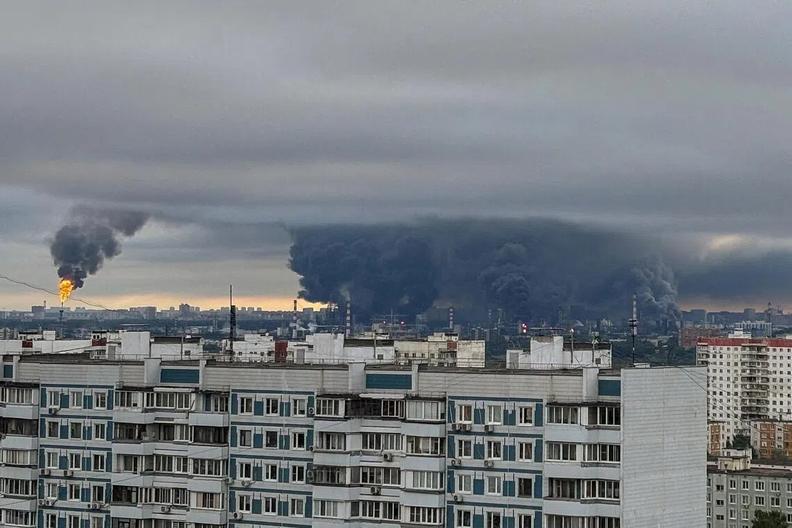 Ukraine Launches Major Drone Attack on Moscow, Hitting Oil Refinery