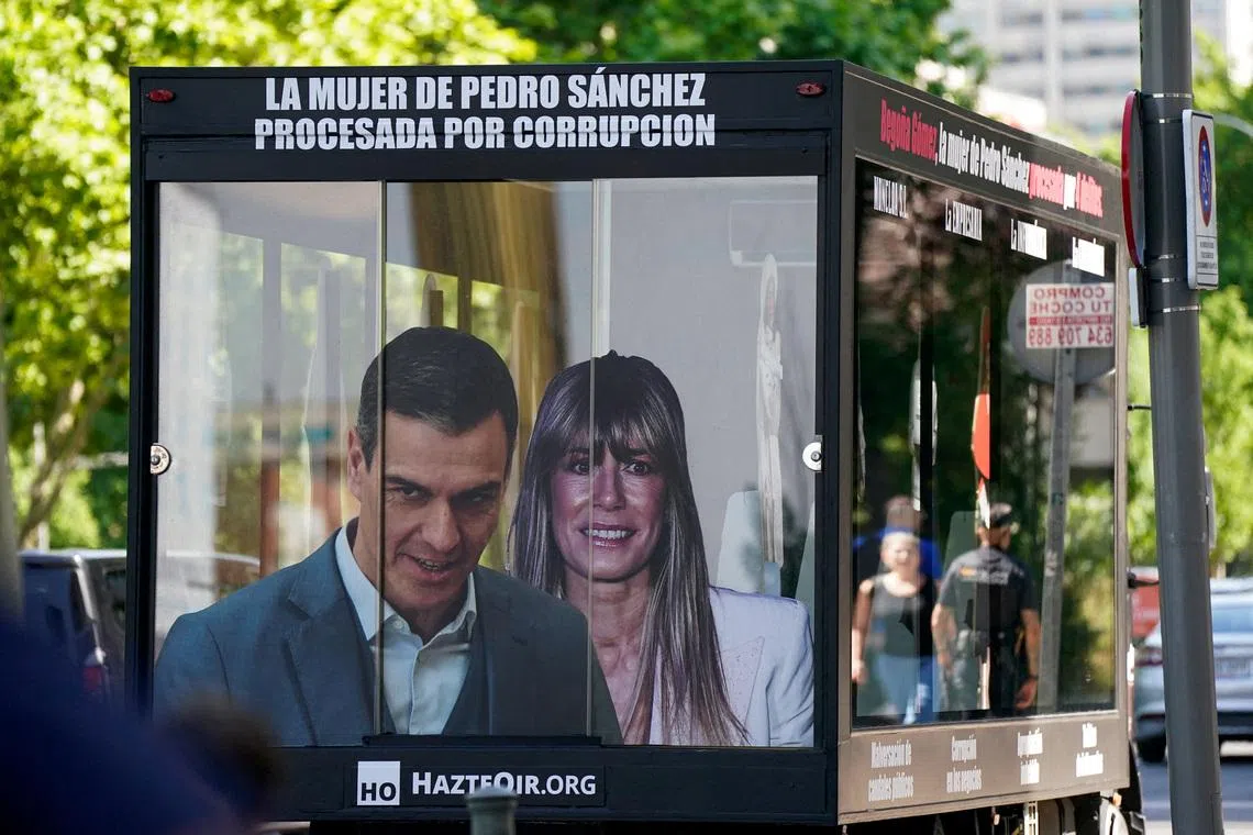 Spanish premier Sanchez's wife must stand trial on corruption charges, judge rules