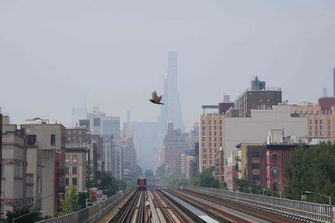 Wildfire haze hangs over eastern US and World Cup final