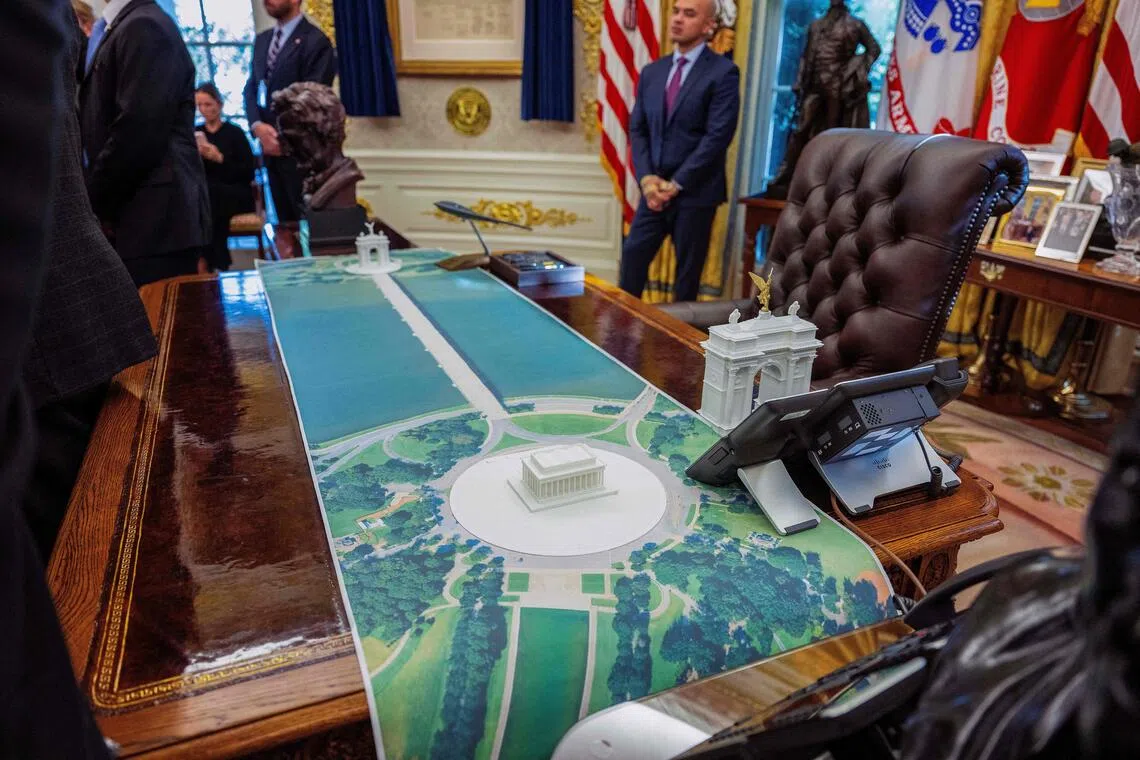 US says it will break ground soon on Trump arch