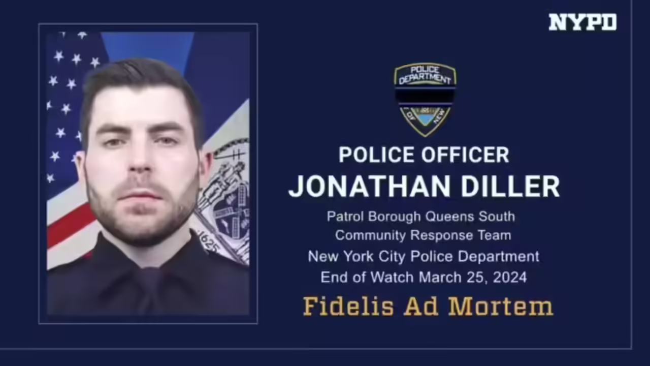 Widow of slain NYPD officer covers ears as husband’s final moments recounted in Queens court