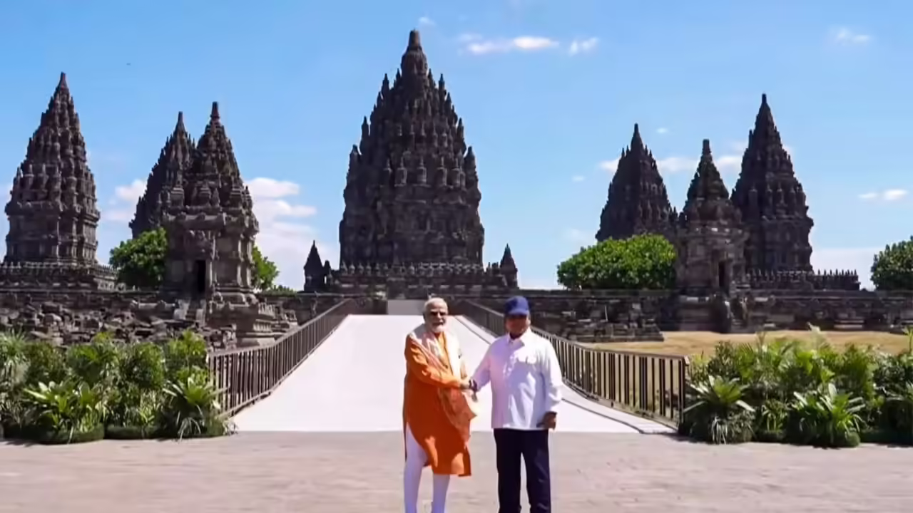 The visit comes a day after India and Indonesia agreed to launch a joint conservation and restoration project for the temple complex, strengthening cultural ties under India's Act